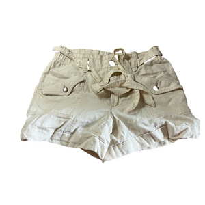 Old Navy cream colored denim shorts, XS high rise shorts with cloth belt